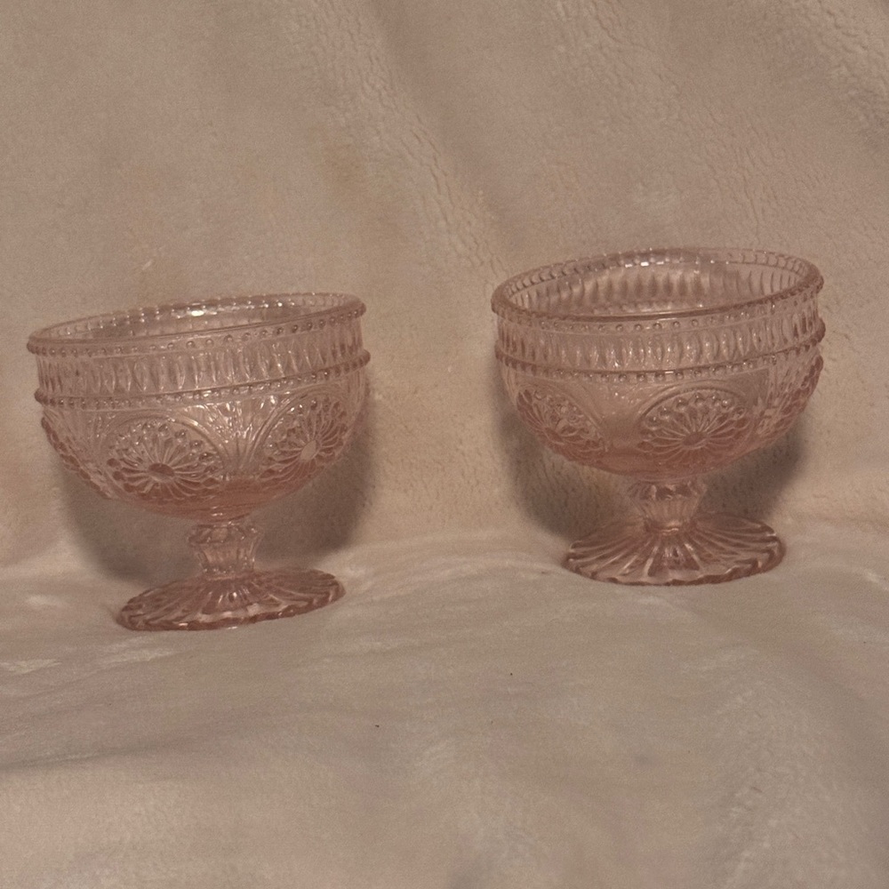 Pioneer Woman Adeline Rose Pink Dessert Bowls